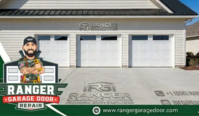 Professional gate installation and garage door setup for modern residential property