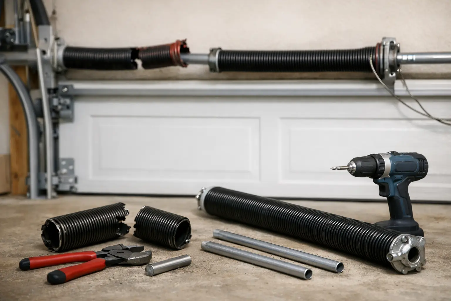 Broken Garage Door Spring Replacement Steps